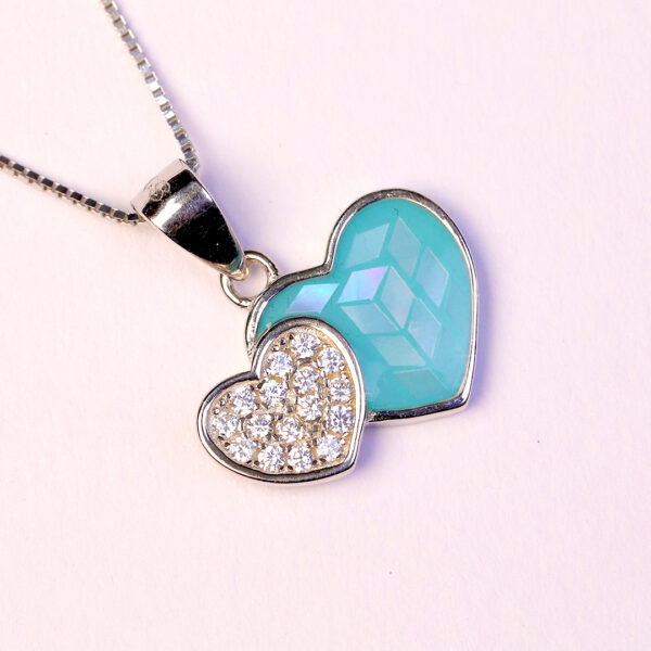Blue Heart Duo Jewelry Set - Image 3