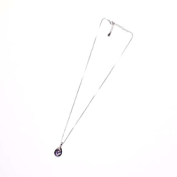 Teardrop Crystal Pendant Necklace and Earring Set - Image 2