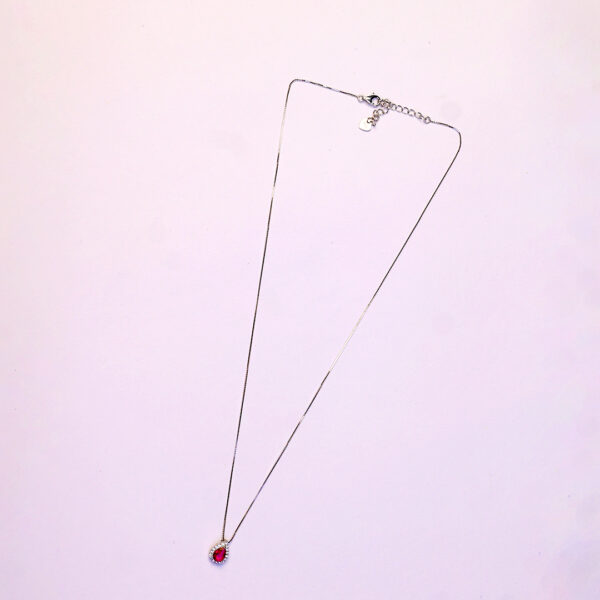 Radiant Pink Teardrop Pendant set - Image 2