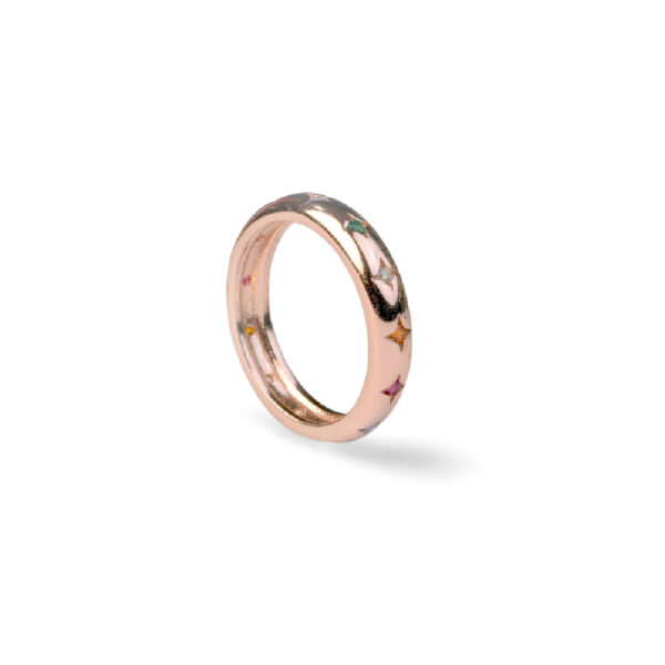 Starlight Rose Silver Ring
