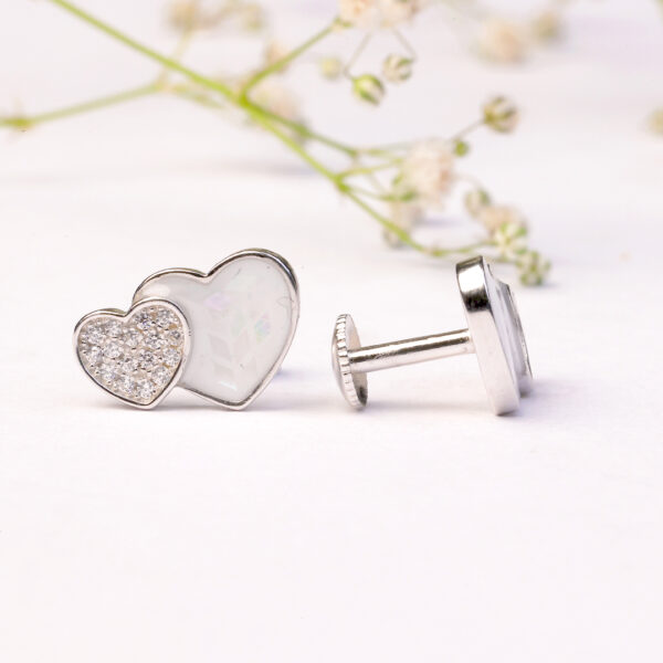 Double Heart Silver Necklace - Image 5