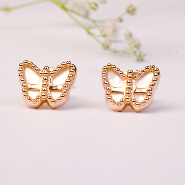 "Rose Gold Flutter" – 92.5 Silver Butterfly Chain Set - Image 5