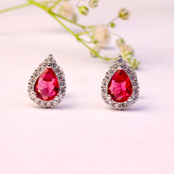 Radiant Pink Teardrop Pendant set - Image 5