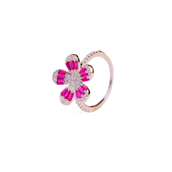 Floral Radiance Pink Ring - Image 4