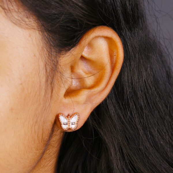 "Rose Gold Flutter" – 92.5 Silver Butterfly Chain Set - Image 7