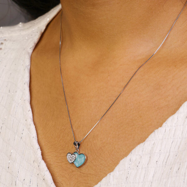 Blue Heart Duo Jewelry Set - Image 4