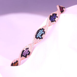 Multi-Color CZ Zigzag Bracelet