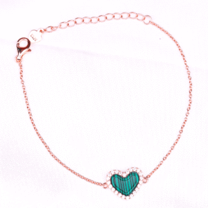Emerald Love Heart Bracelet