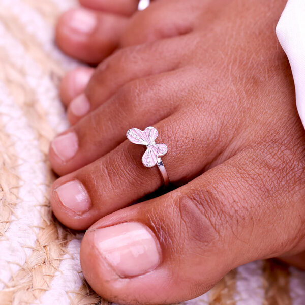 Pink Flutter Toe Ring - Image 3