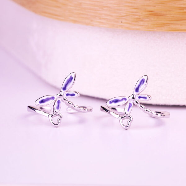 Blue Petal Bloom Toe Ring