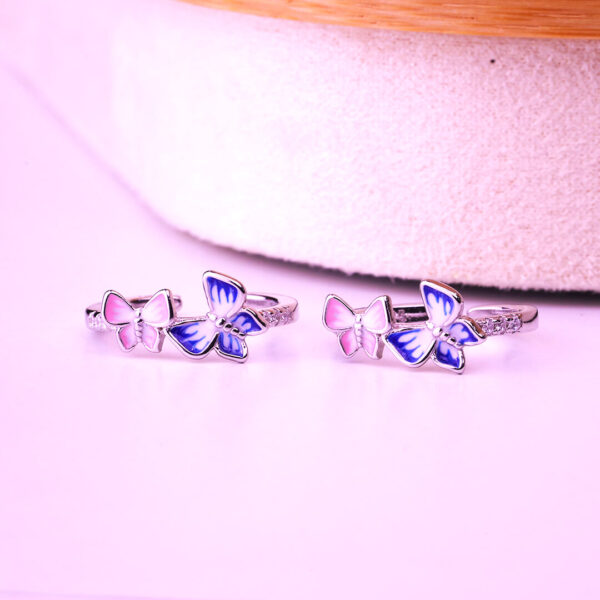 Twin Butterflies Toe Ring
