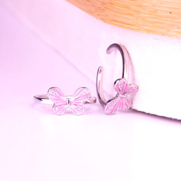 Pink Flutter Toe Ring - Image 2
