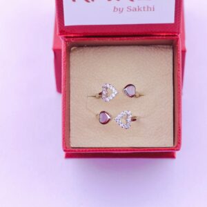 Twilight Heart Duo Toe Rings