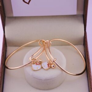 Golden Kitty Charm Kada