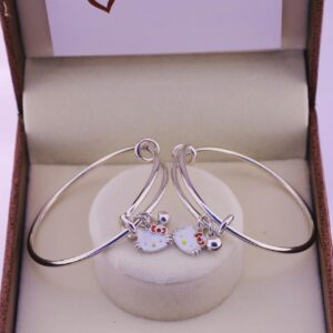 Hello Kitty Silver Baby Bangles