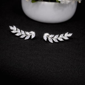 Silver Vine Leaf Earcuff