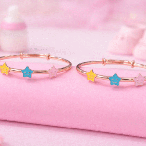 Little Star Rose-Gold Baby Bangles