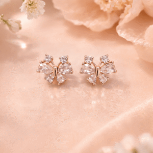 Crystal Flutter Stud Earrings