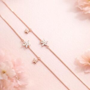 Blossom Spark Butterfly Anklet