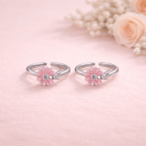 Pink Daisy Bloom Toe Ring