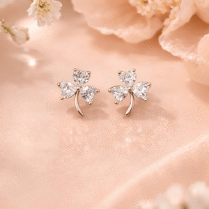 Lucky Clover Crystal Studs