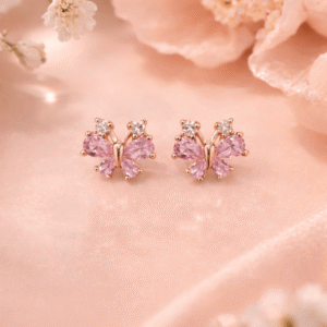 Blush Butterfly Studs