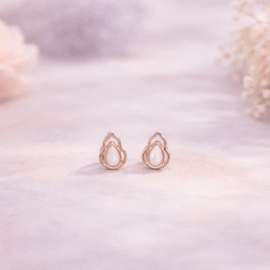 Blush Flame Drop Studs